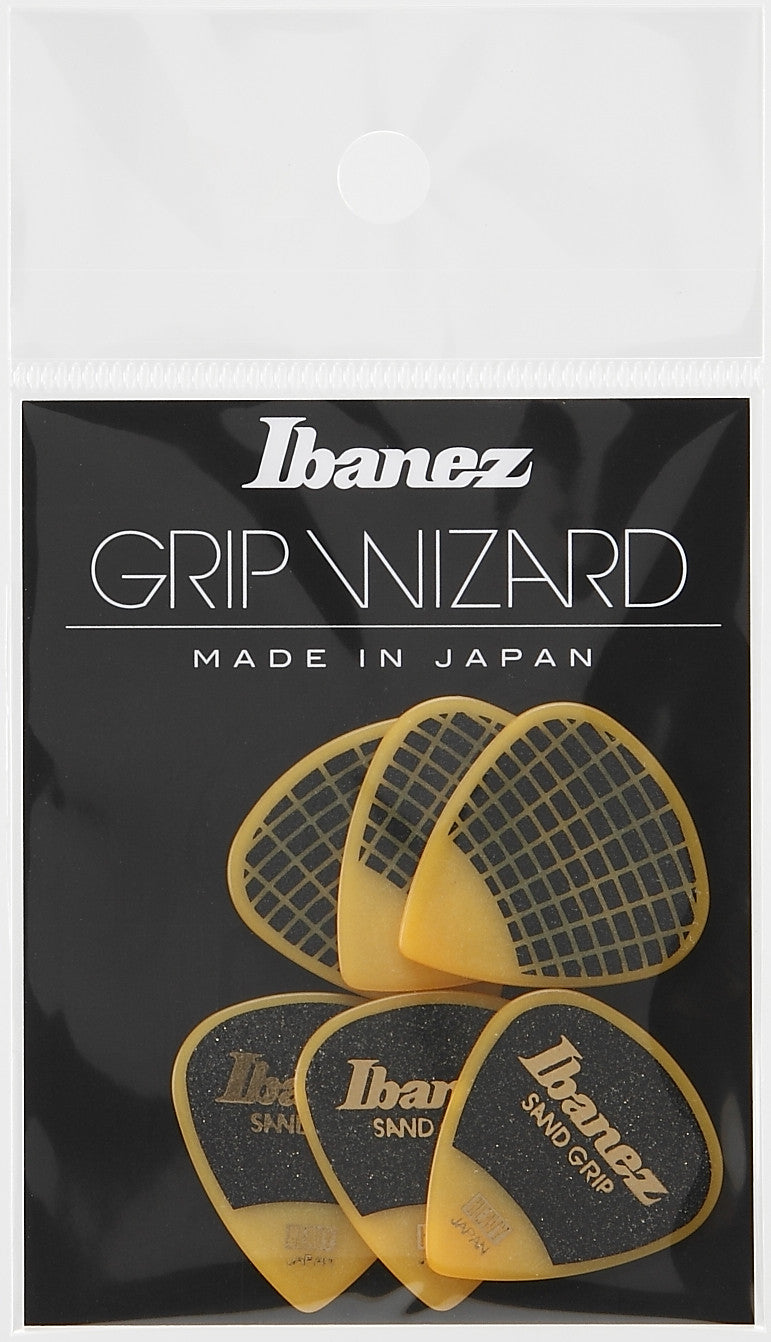 IBANEZ Grip Wizard Series Sand Grip Flat Pick - 6er Pack