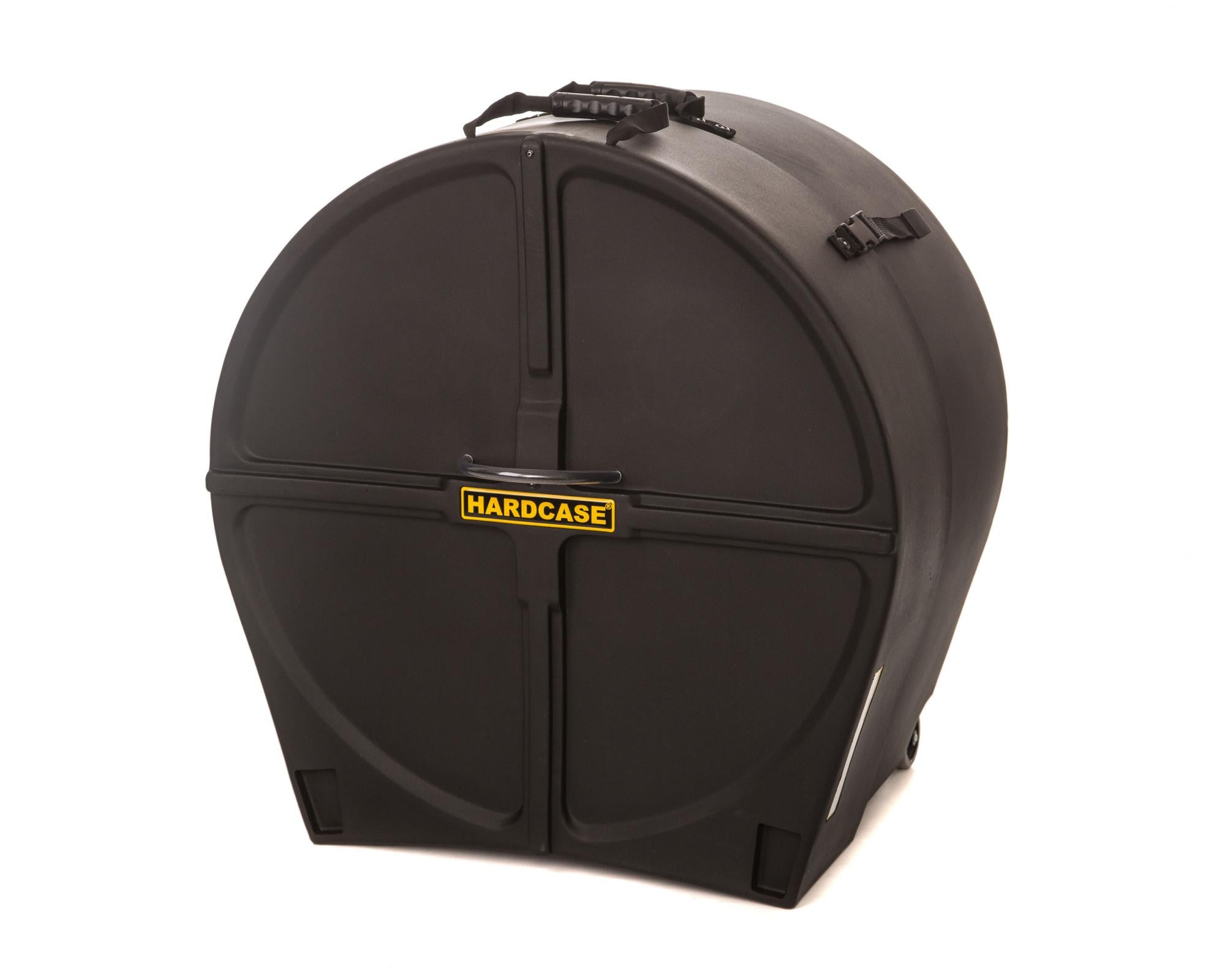 HARDCASE Bass Drum Case mit Rollen 24" (14" - 20") - Black / Schaumstoffpads