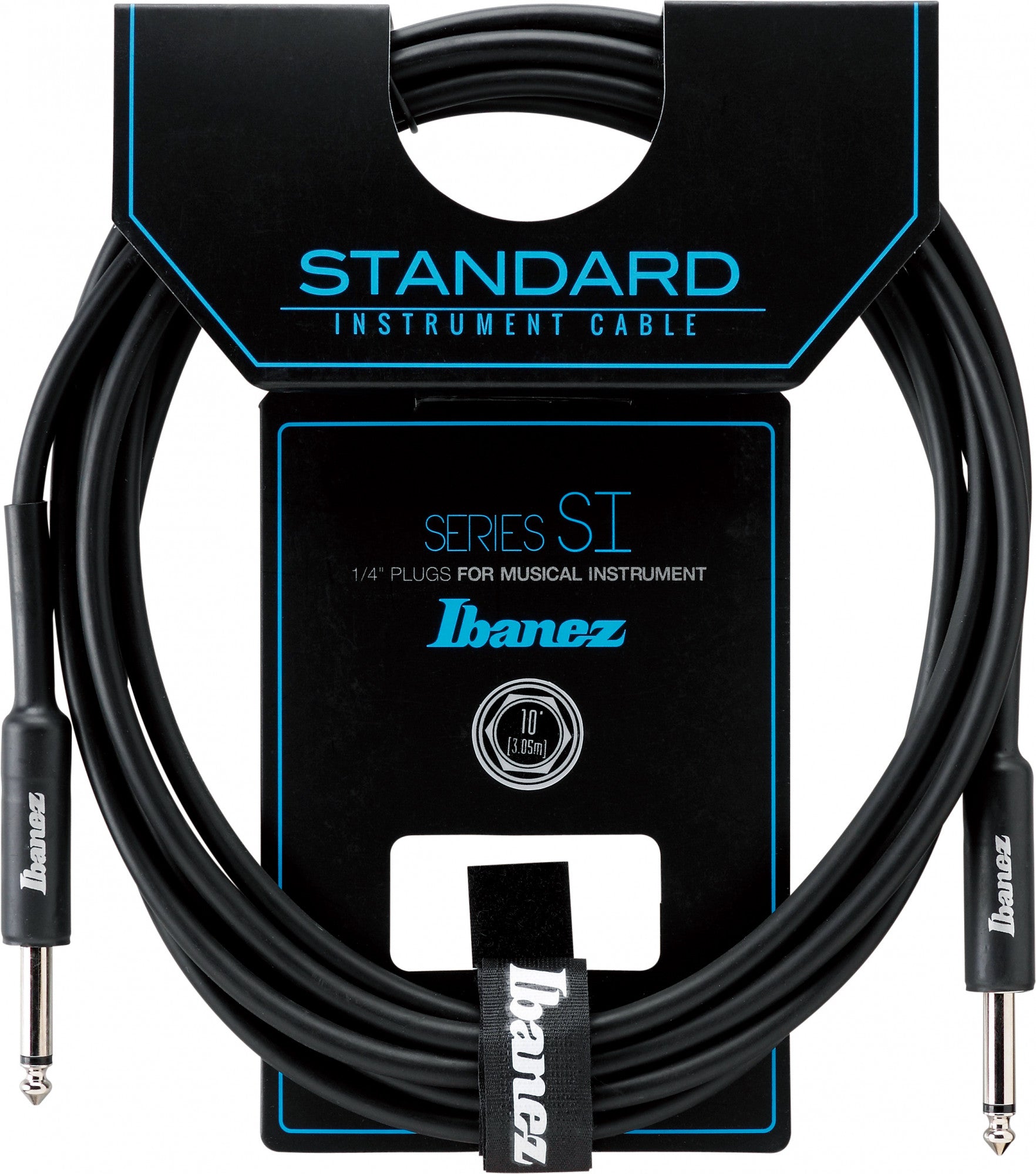 IBANEZ SI Serie (Standard) Instrumentenkabel -  - 2 gerade Stecker - Klinke - Klinke, Schwarz - 3,05 m / 10 ft