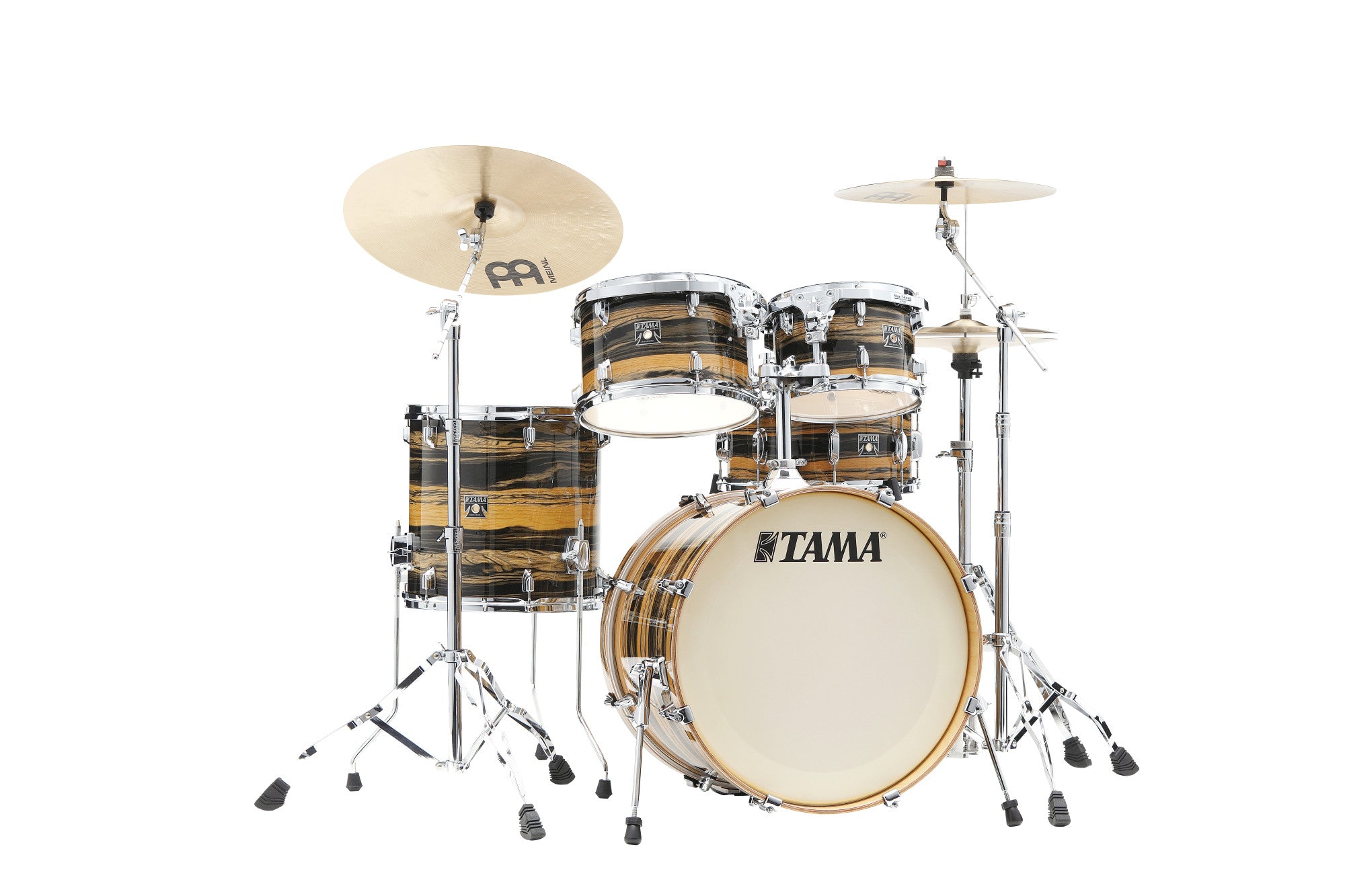 TAMA Superstar Classic Shell Kit 5 teilig - Natural Ebony Tiger Wrap/Chrom HW