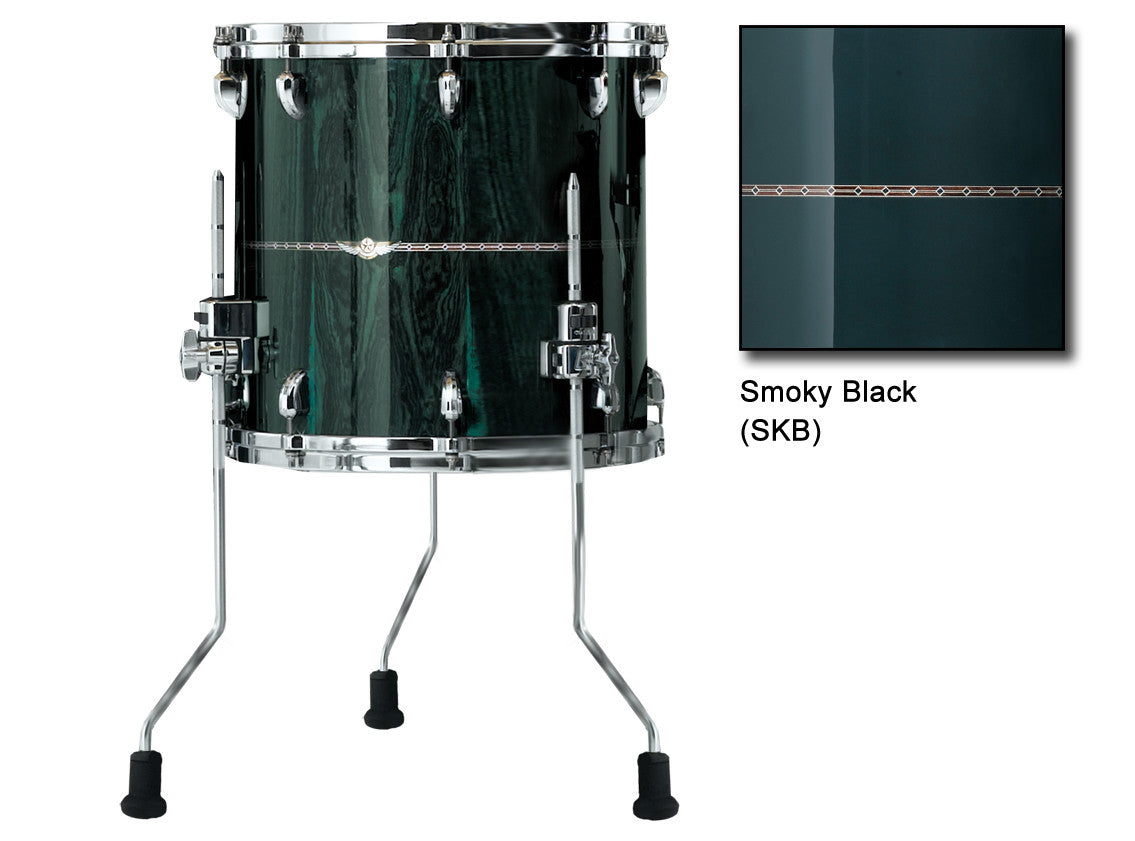 TAMA STAR Bubinga Floor Tom 14" x 13" - Smoky Black/Chrom HW/ohne Inlay