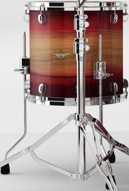 TAMA Starclassic Maple Exotic Floor Tom 18" x 16" - Ruby Pacific Walnut Burst/Chrom HW