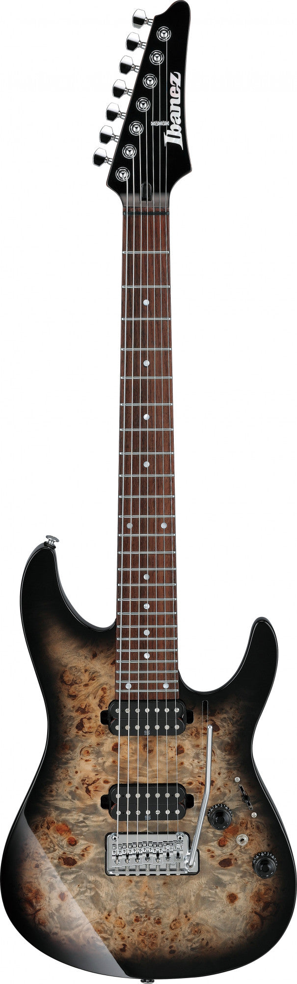 IBANEZ AZ Premium E-Gitarre 7-String - Charcoal Black Burst + Gigbag