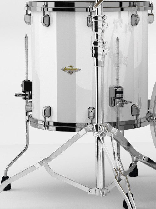 TAMA Starclassic Maple Lacquer Floor Tom 14" x 14" - Piano White/Black Nickel HW
