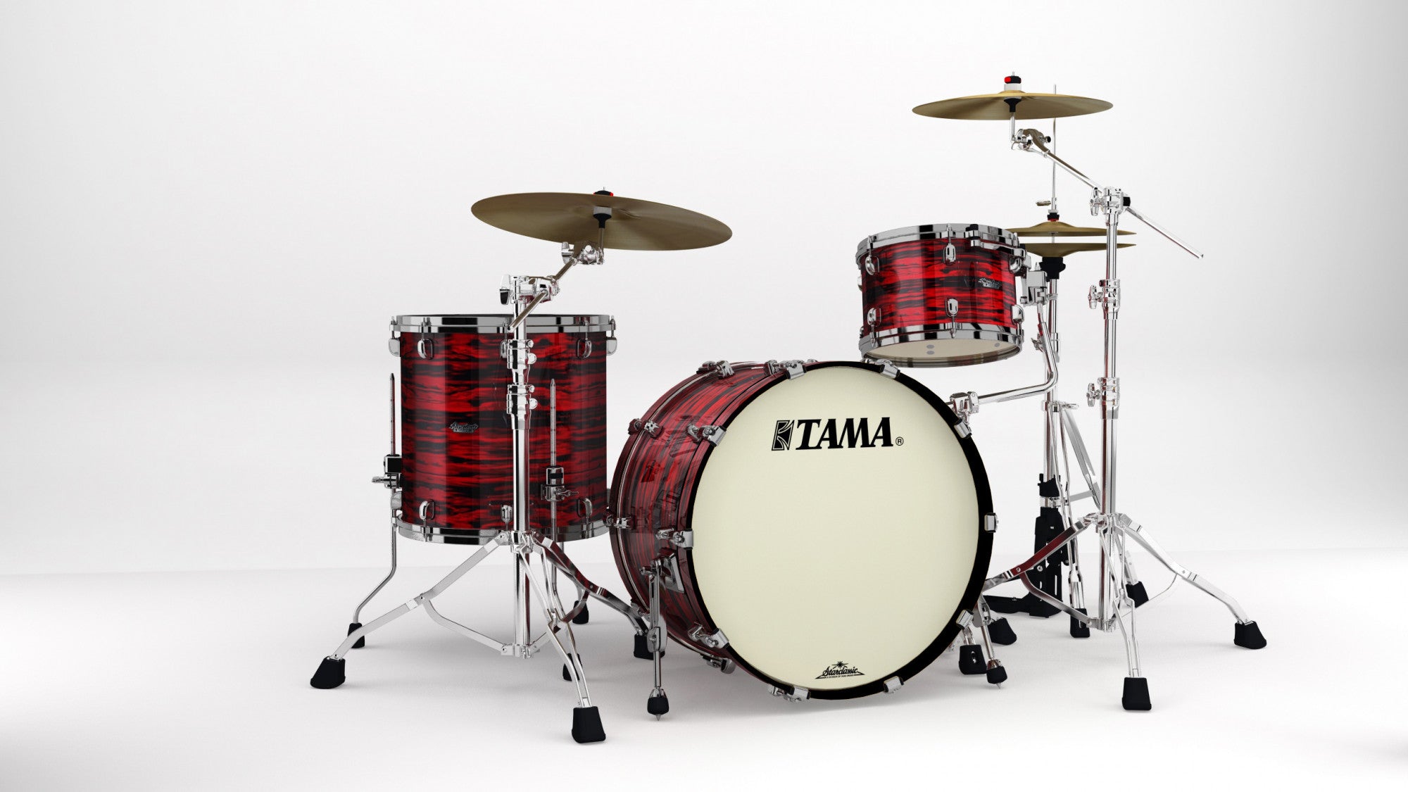 TAMA Starclassic Maple Duracover Wrap Shell Kit 3 teilig - Red Oyster/Black Nickel HW