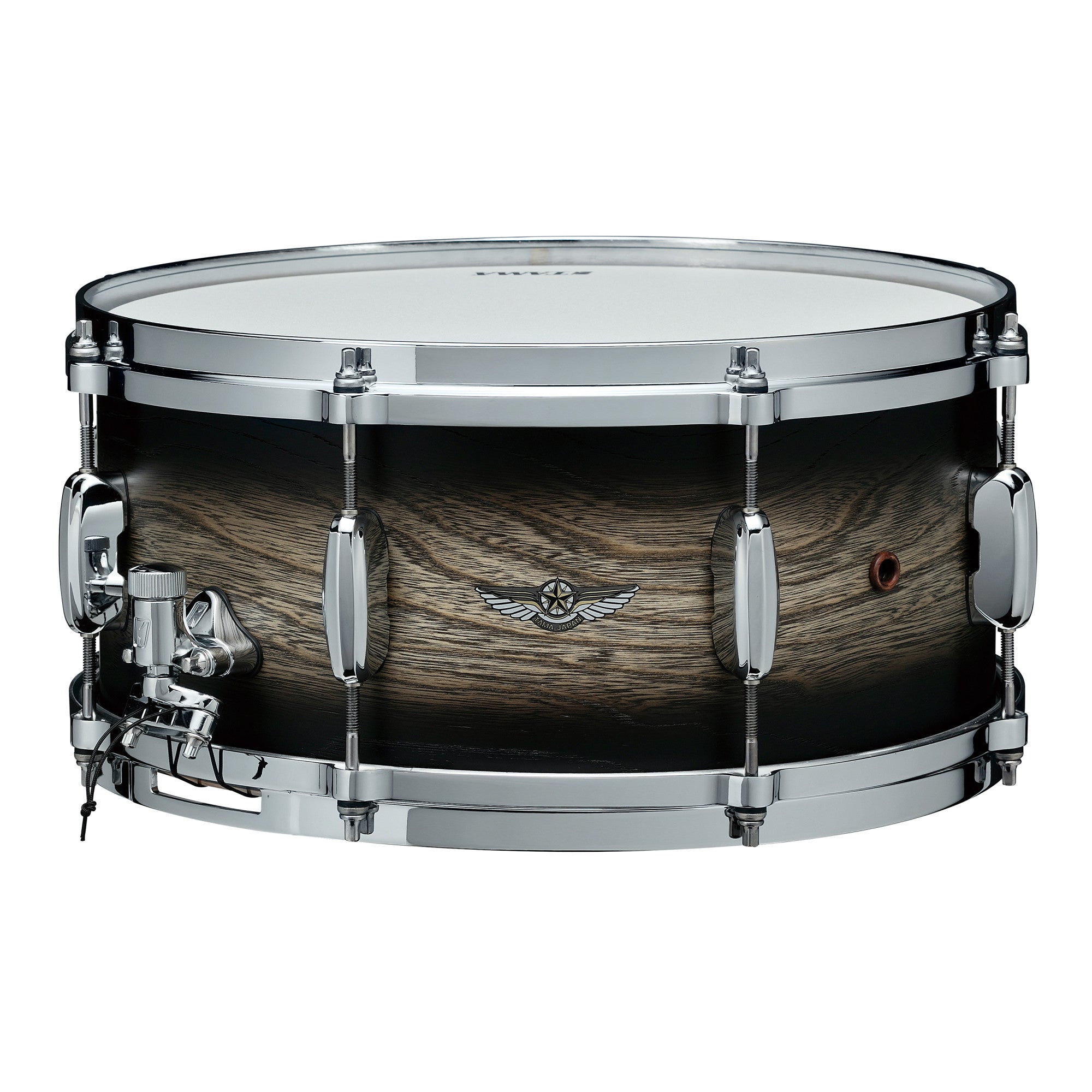 TAMA STAR Walnut Snaredrum 14" x 8" - Satin Black Japanese Sen Burst/Chrom HW
