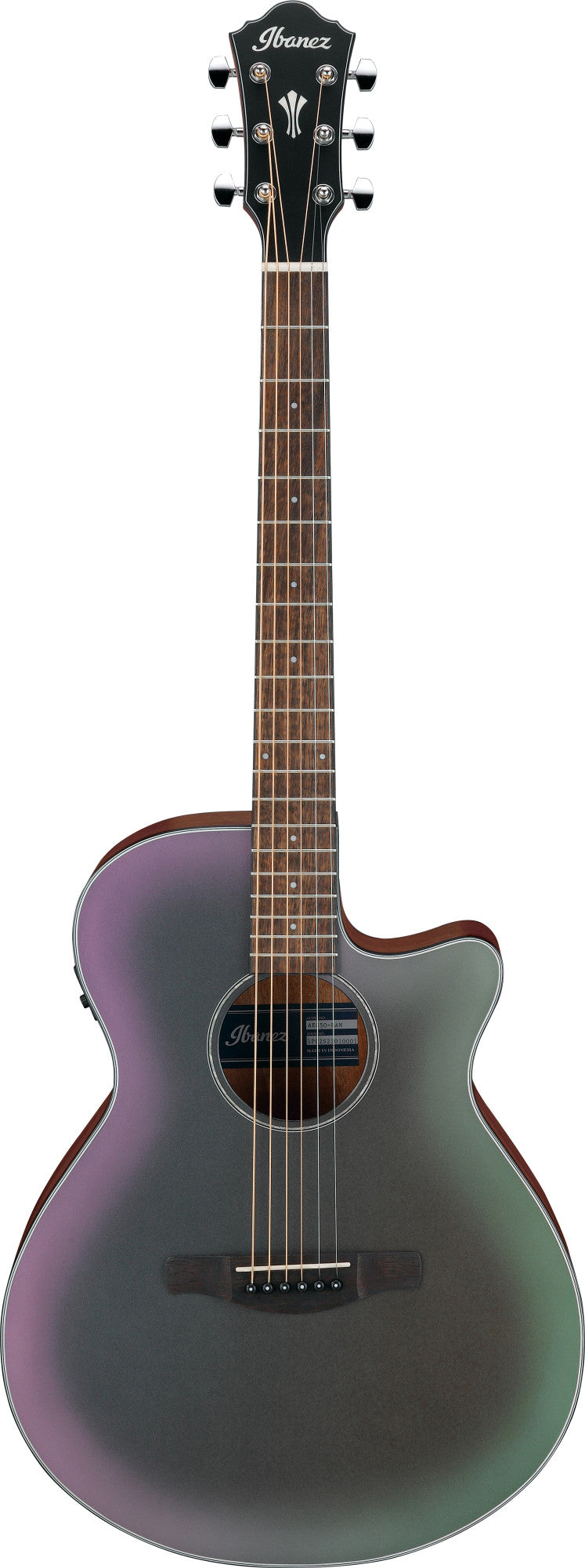 IBANEZ AEG Akustikgitarre 6-String - Black Aurora Burst Matte