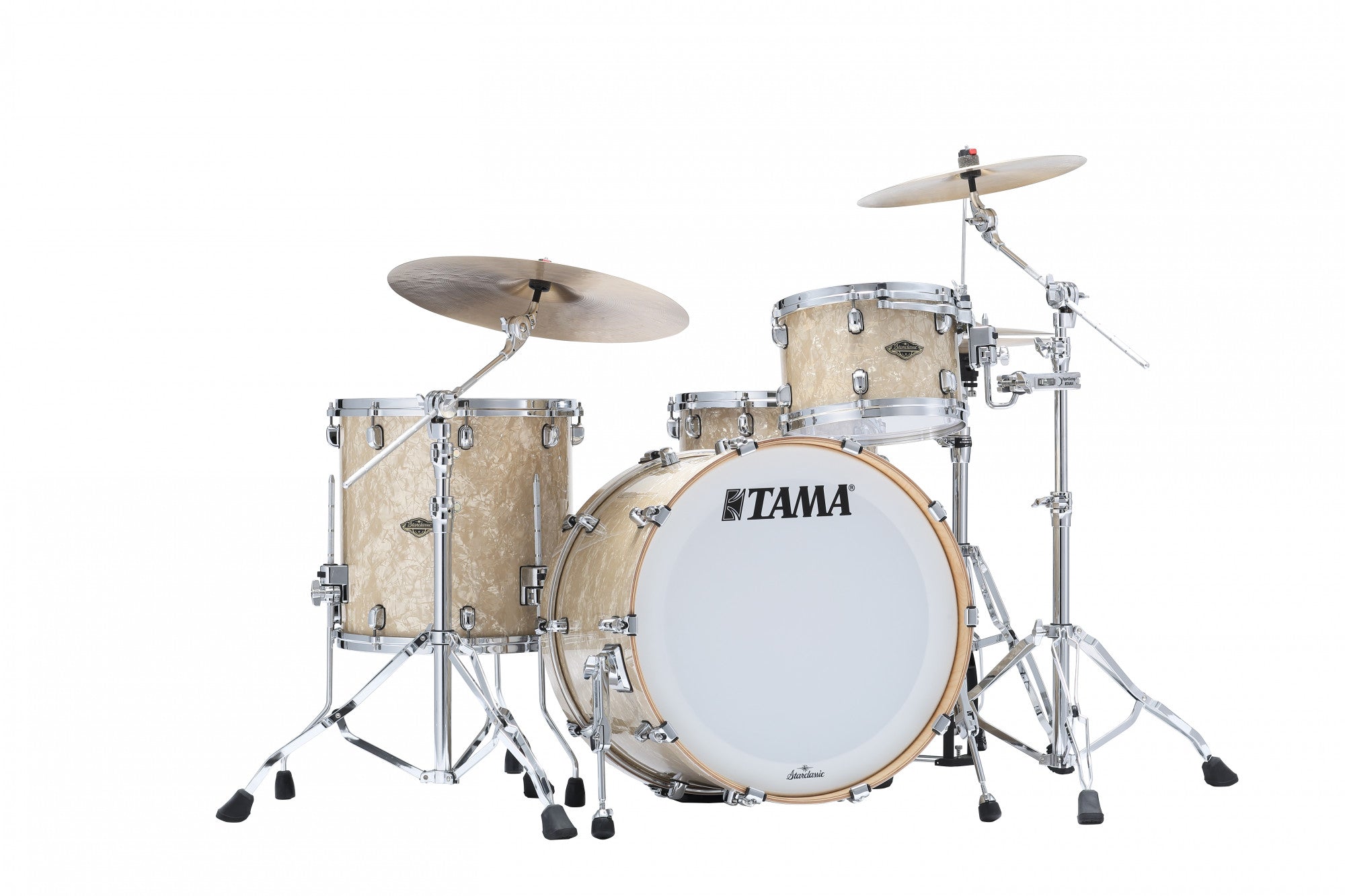TAMA Starclassic Walnut/Birch Duracover Wrap Shell Kit 3 teilig - Vintage Marine Pearl/Chrom HW