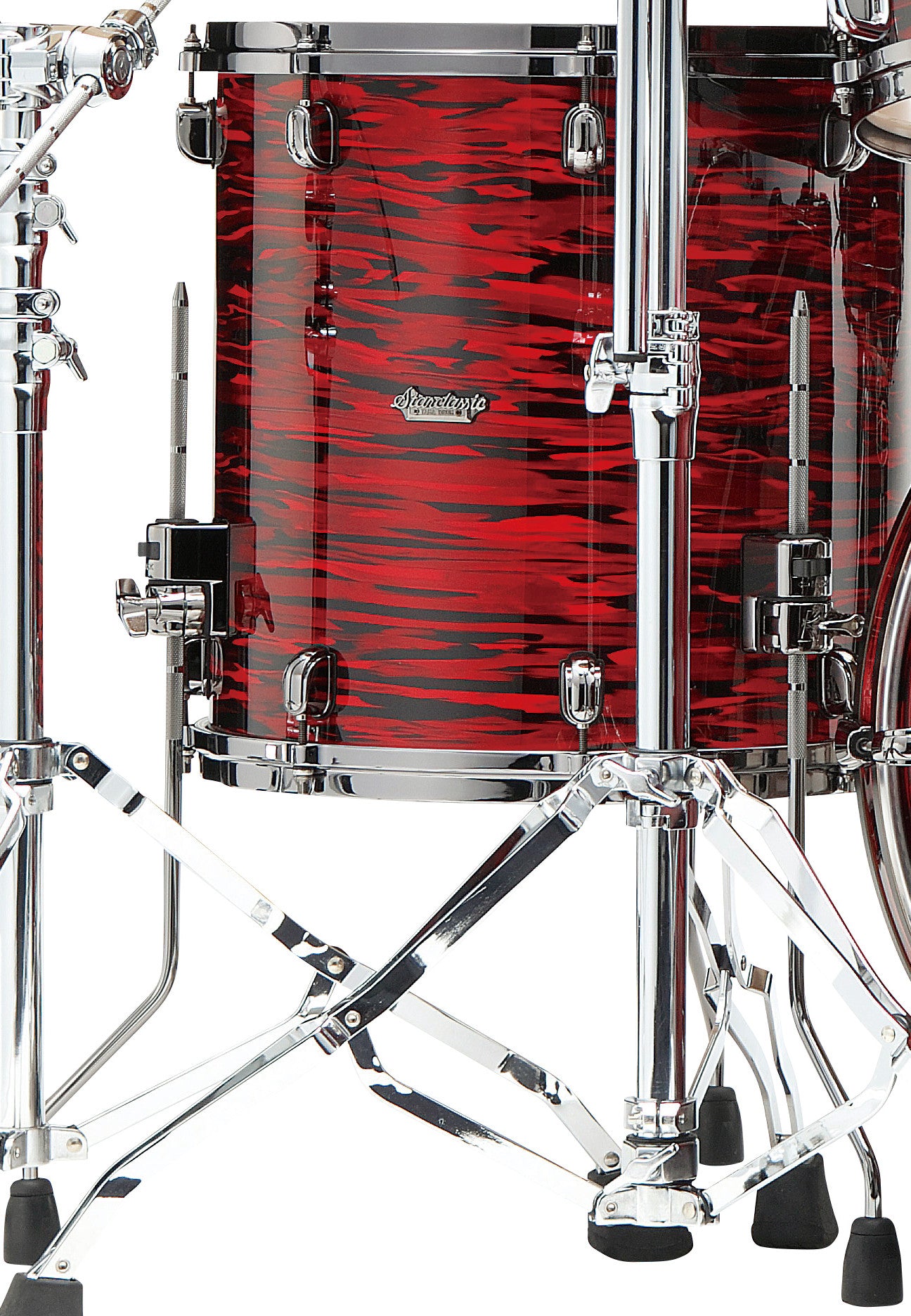 TAMA Starclassic Maple Duracover Wrap Floor Tom 18" x 16" - Red Oyster/Black Nickel HW