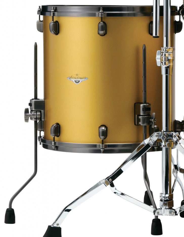 TAMA Starclassic Maple Lacquer Floor Tom 16" x 14" - Satin Aztec Gold Metallic/Smoked Black Nickel HW