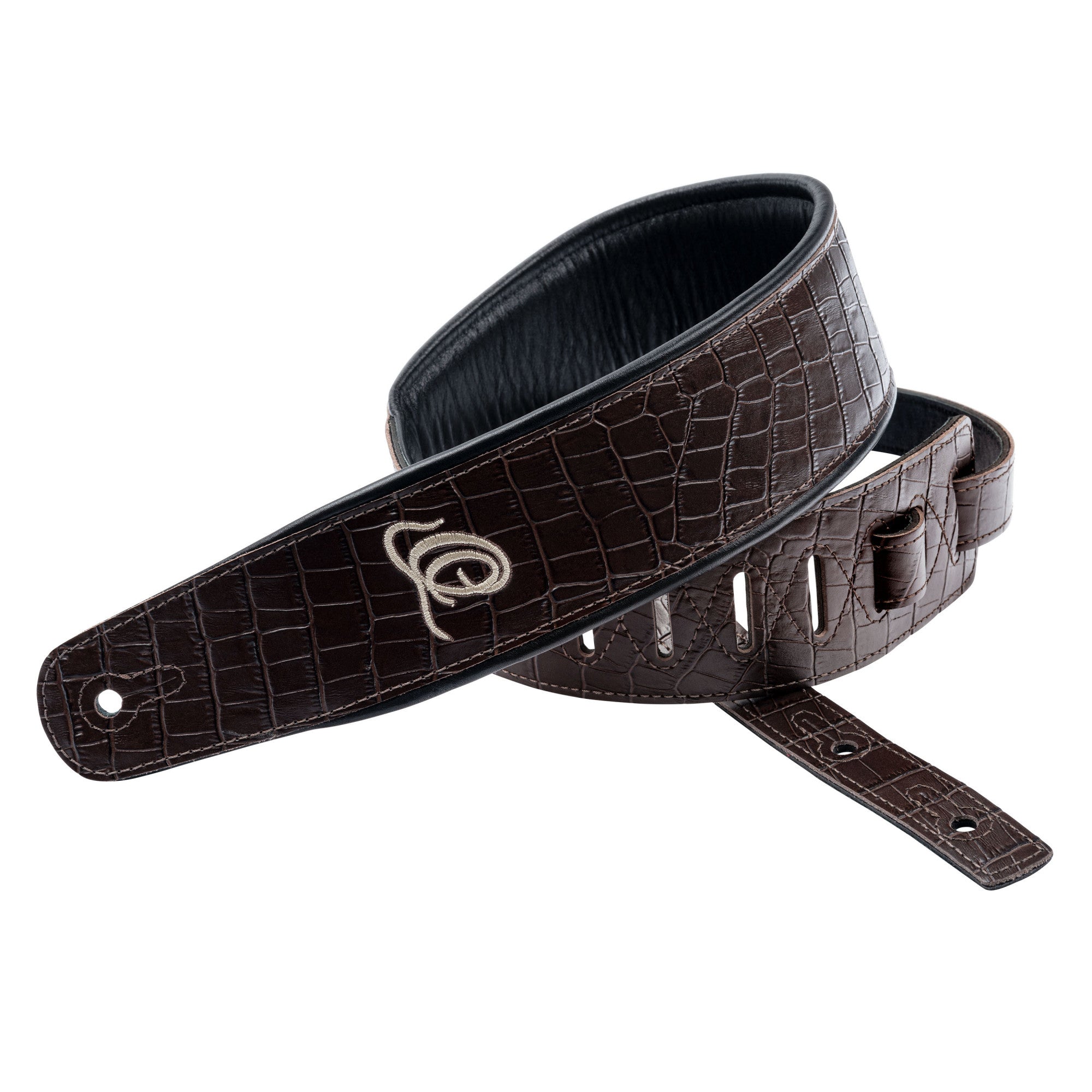 ORTEGA Echtledergitarrengurt - Dark Brown Lizzy