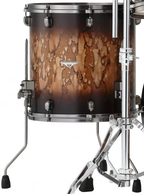 TAMA Starclassic Maple Lacquer Floor Tom 16" x 16" - Molten Satin Brown Burst/Smoked Black Nickel HW