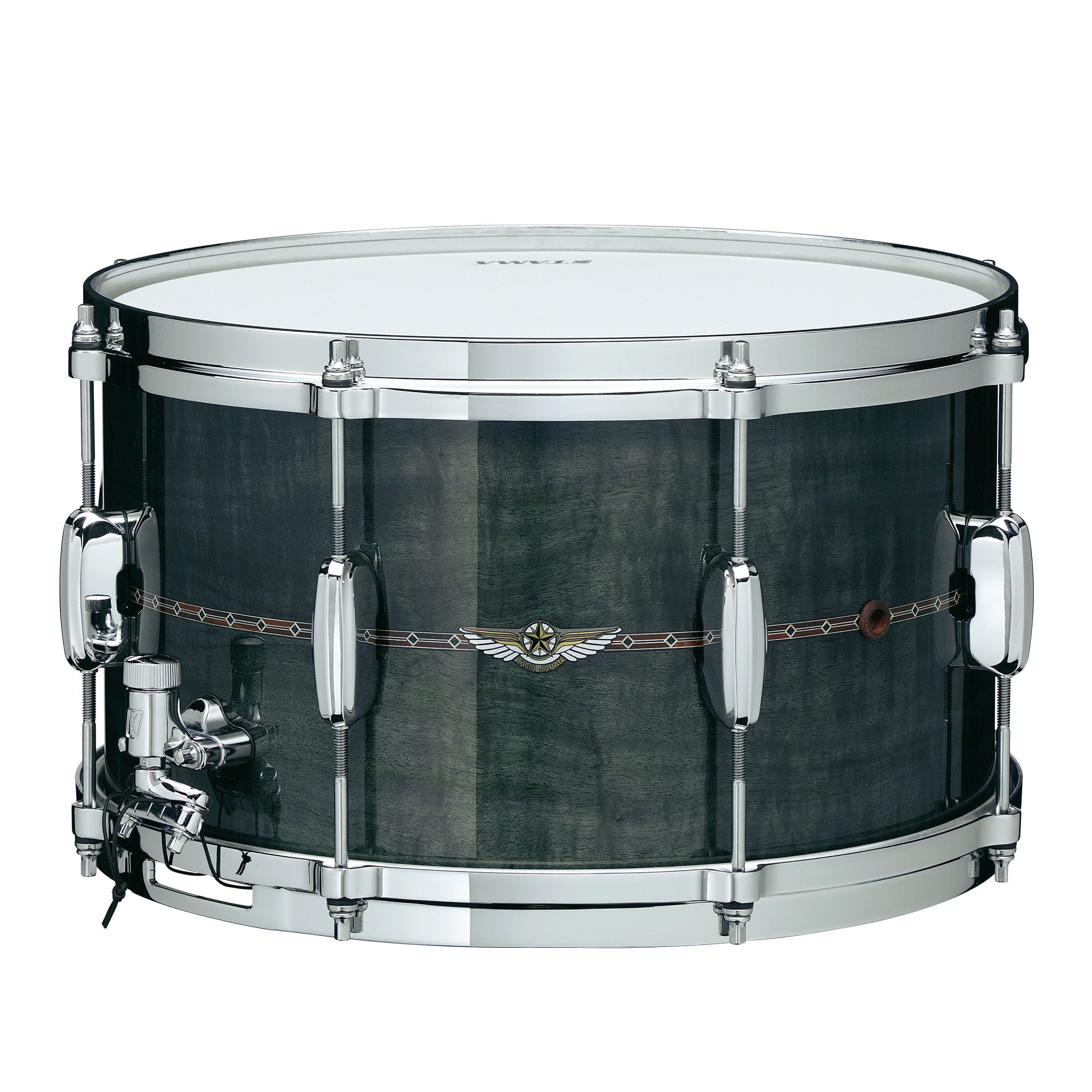 TAMA STAR Bubinga Snaredrum 14" x 8" - Pewter Blue Australian Acacia/Chrom HW - Inside & Outside Inlay