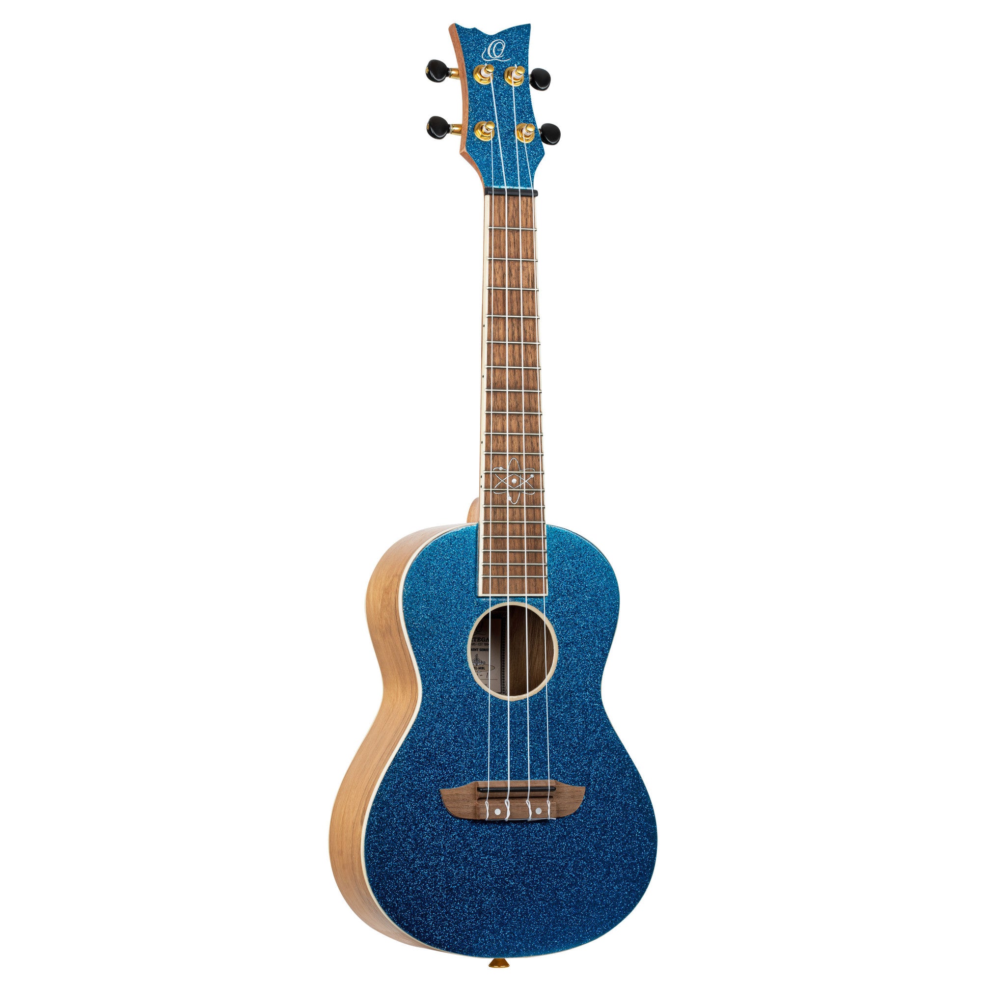 ORTEGA Element Serie Konzert Ukulele 4 String - Spruce / Catalpa Metallic Blue + Bag