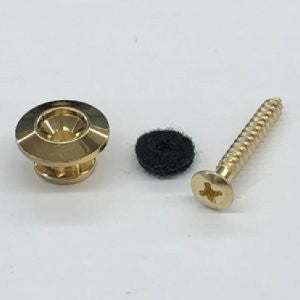 IBANEZ Strap Button Set Gold/Black/Felt Washer  Screw 4 x 30 mm, für Artcore/Artstar/GRG & M/ME