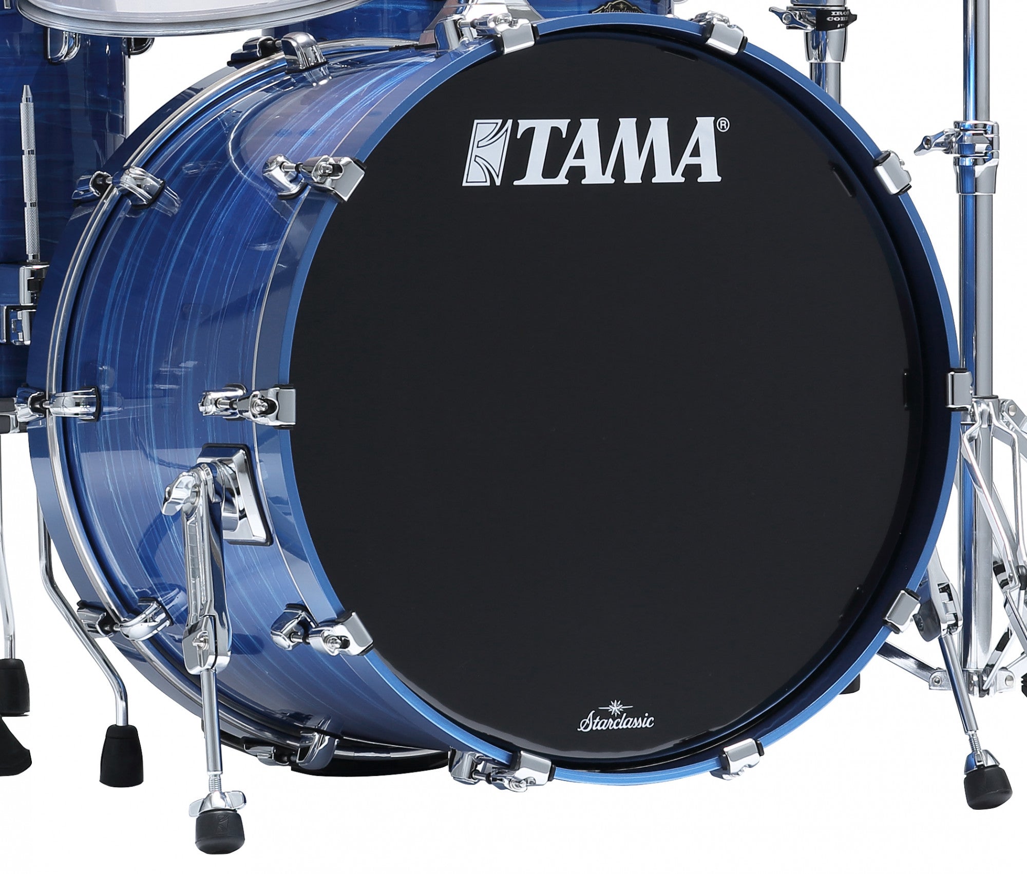 TAMA Starclassic Walnut/Birch Lacquer Bass Drum 22" x 16" - Lacquer Blue Ripple/Chrom HW/ohne Tom Halter