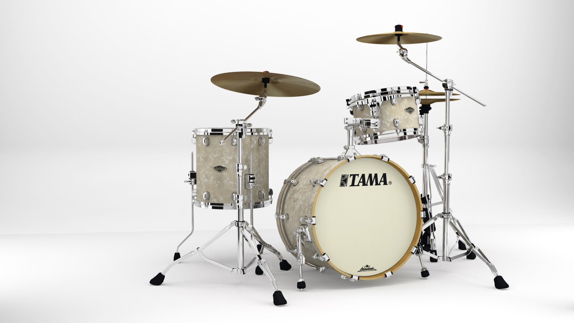TAMA Starclassic Walnut/Birch Duracover Wrap Shell Kit 3 teilig - Vintage Marine Pearl/Chrom HW