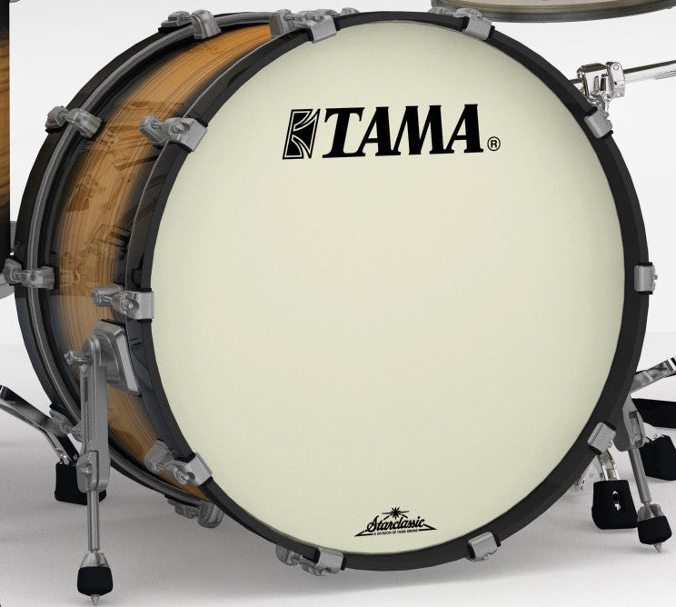 TAMA Starclassic Maple Exotic Bass Drum 16" x 12" - Natural Pacific Walnut Burst/Black Nickel HW/ohne Tom Halter