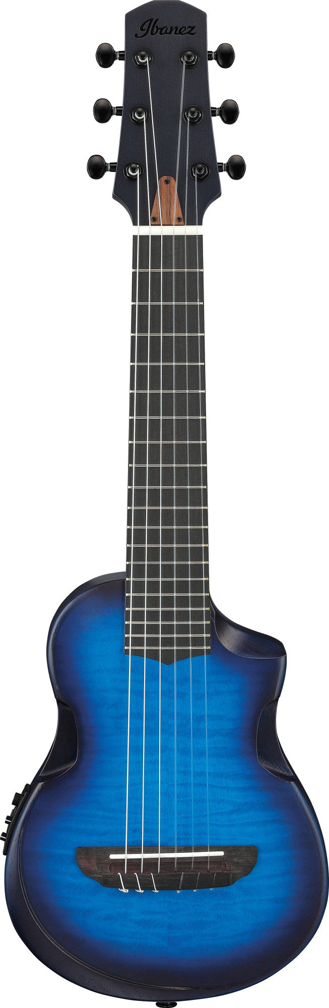 IBANEZ AU Piccolo Gitarre 6-String - Transparent Blue Sunburst Open Pore + Gigbag