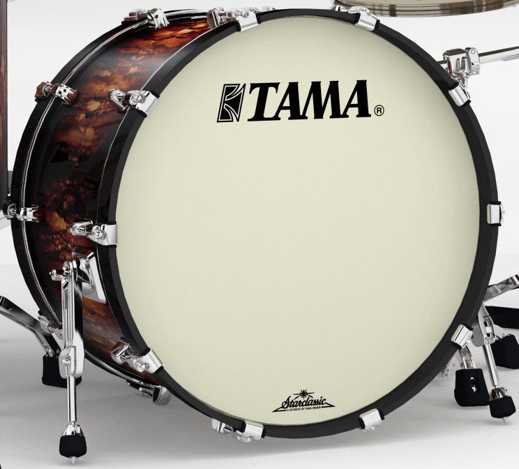TAMA Starclassic Maple Lacquer Bass Drum 20" x 16" - Satin Brown Burst/Chrom HW/ohne Tom Halter