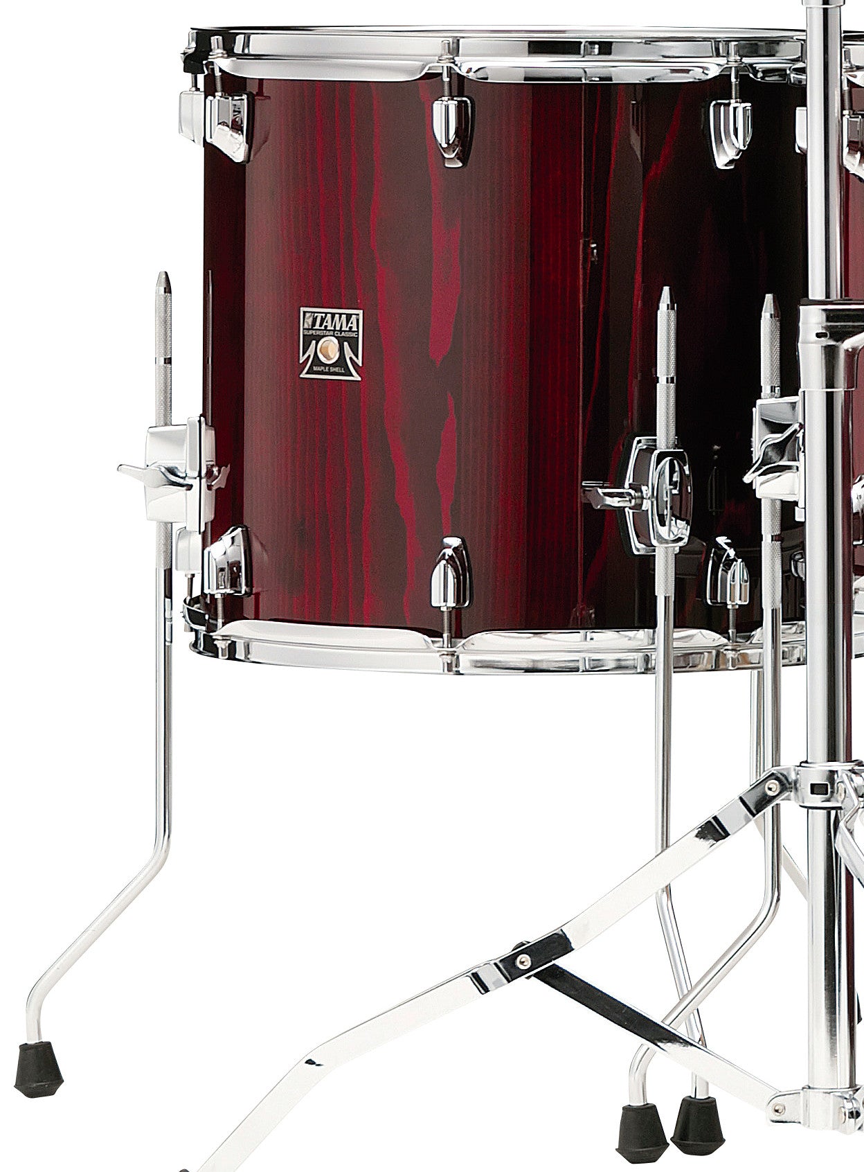 TAMA Superstar Classic Floor Tom 14" x 12" - Gloss Garnet Lacebark Pine/Chrom HW