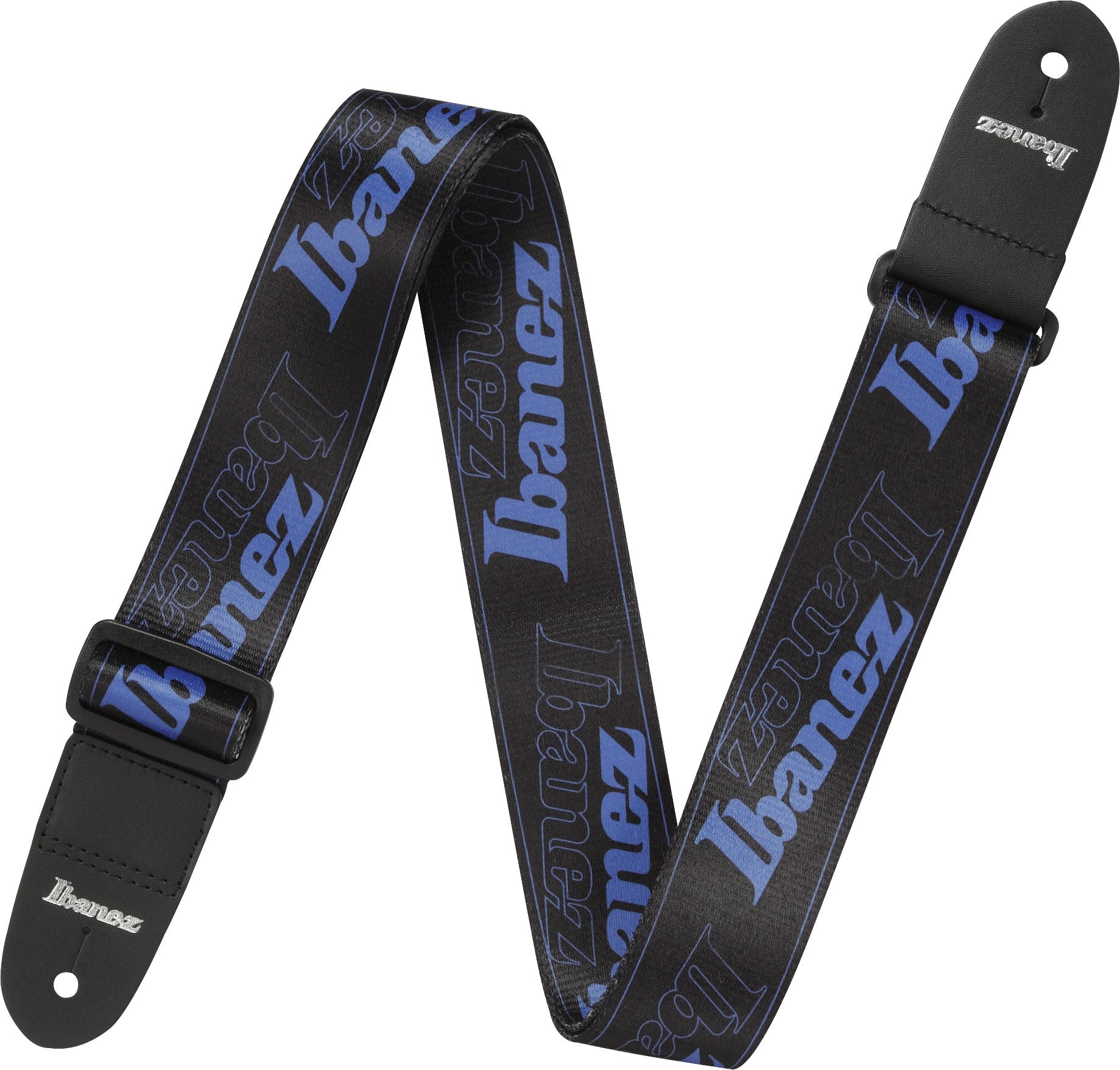 IBANEZ Design Strap - Black/Blue Logos