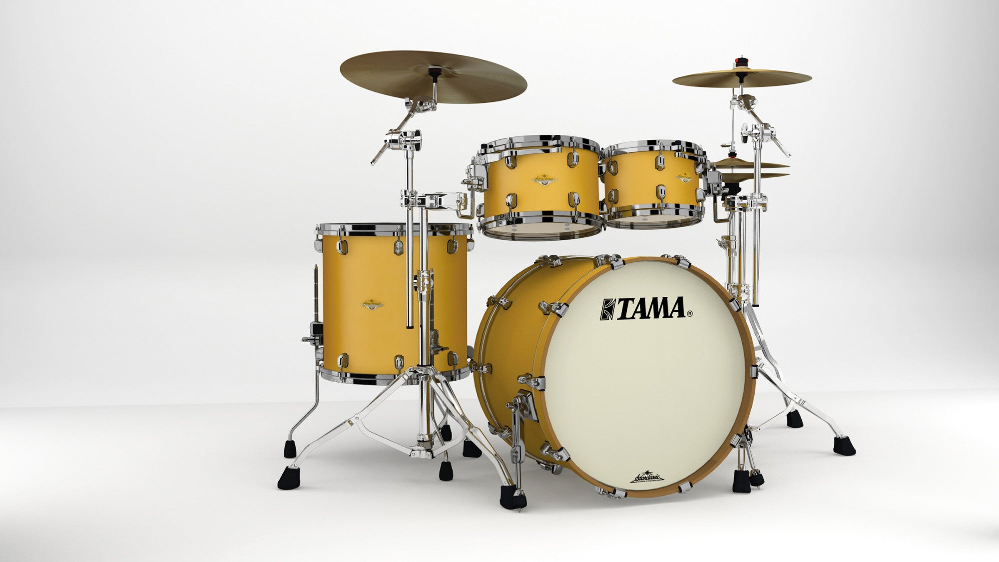 TAMA Starclassic Maple Lacquer Shell Kit 4 teilig - Satin Aztec Gold Metallic/Black Nickel HW