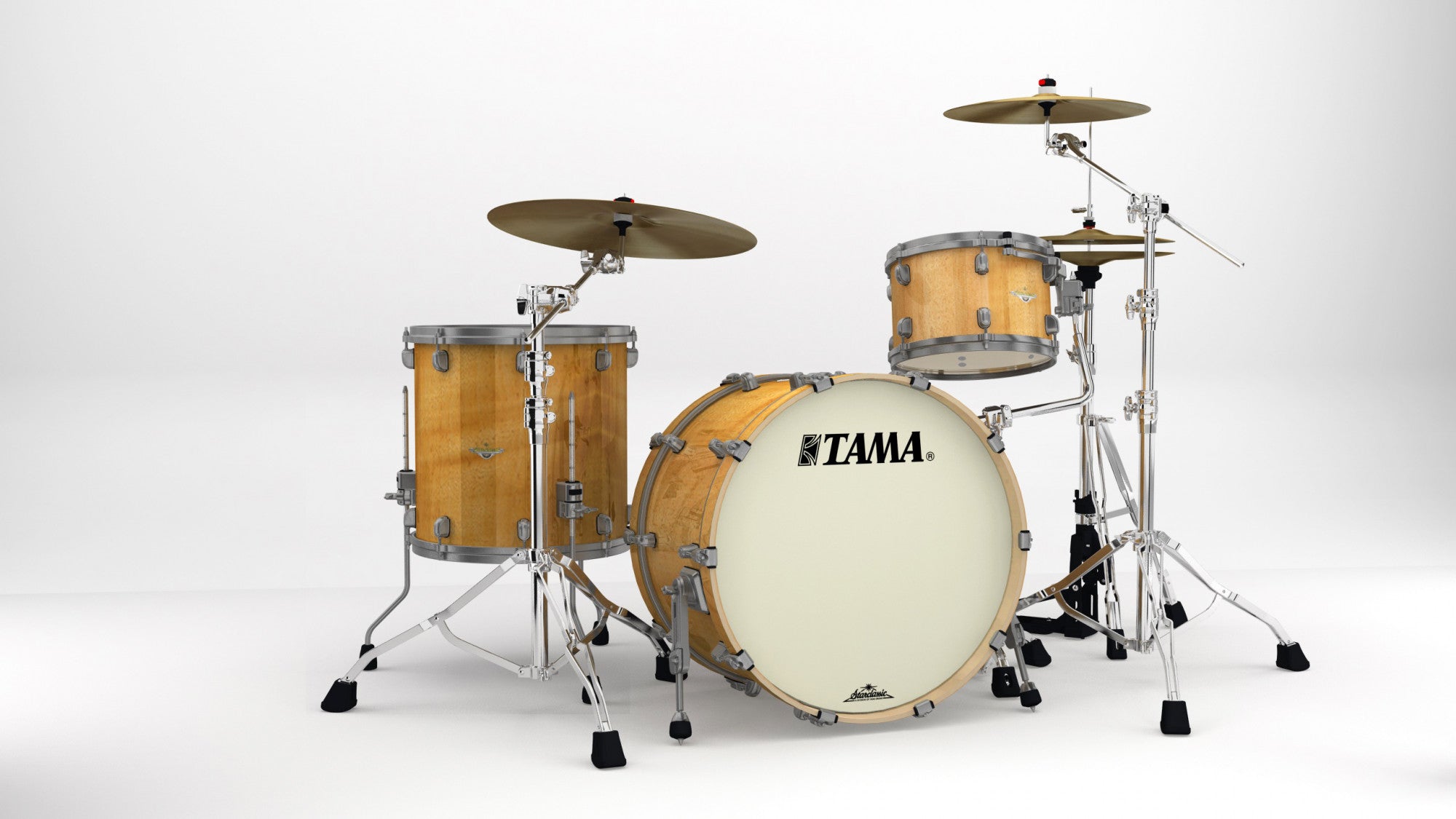 TAMA Starclassic Maple Exotic Shell Kit 3 teilig - Exotic Gloss Natural Movingui/Smoked Black Nickel HW
