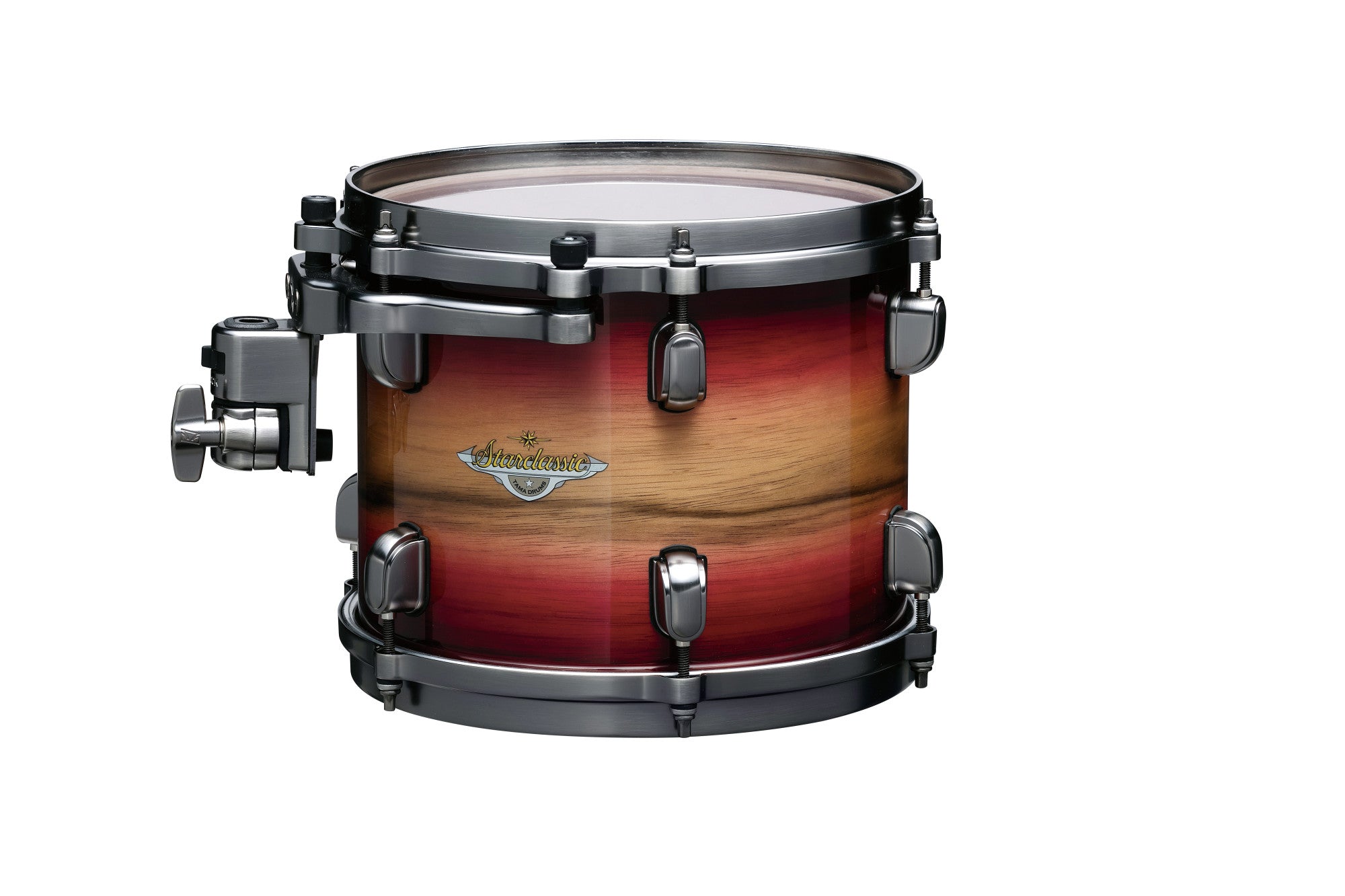 TAMA Starclassic Maple Exotic Rack Tom 12" x 8" - Ruby Pacific Walnut Burst/Smoked Black Nickel HW