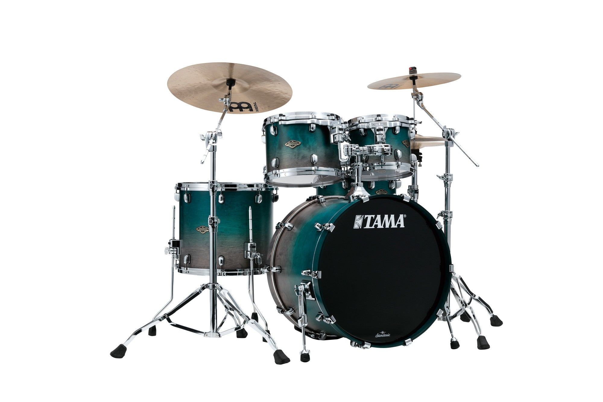 TAMA Starclassic Walnut/Birch Lacquer Shell Kit 4 teilig - Satin Sapphire Fade/Chrom HW