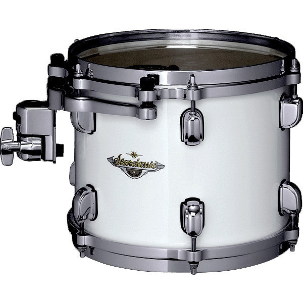 TAMA Starclassic Maple Lacquer Rack Tom 12" x 8" - Piano White/Black Nickel HW