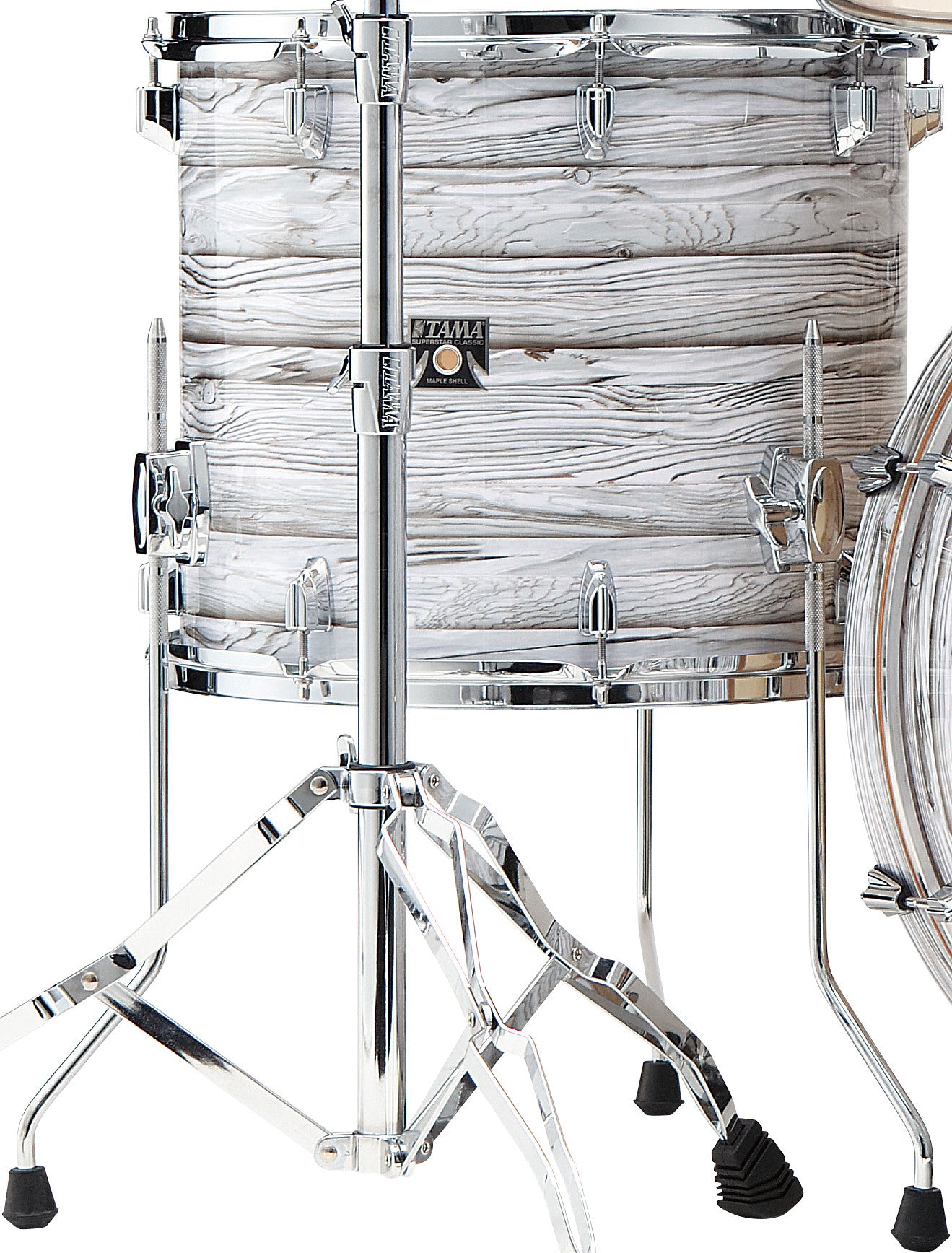 TAMA Superstar Classic Floor Tom 14" x 14" - Ice Ash Wrap/Chrom HW