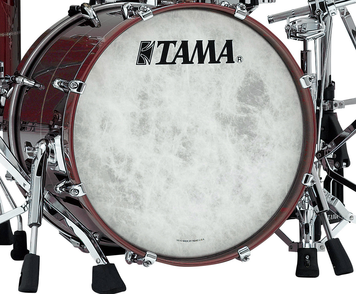 TAMA STAR Bubinga Bass Drum 22" x 18" - Dark Red Cordia/Chrom HW/Drum Hoop Matched/Inlay: Outside/Inside