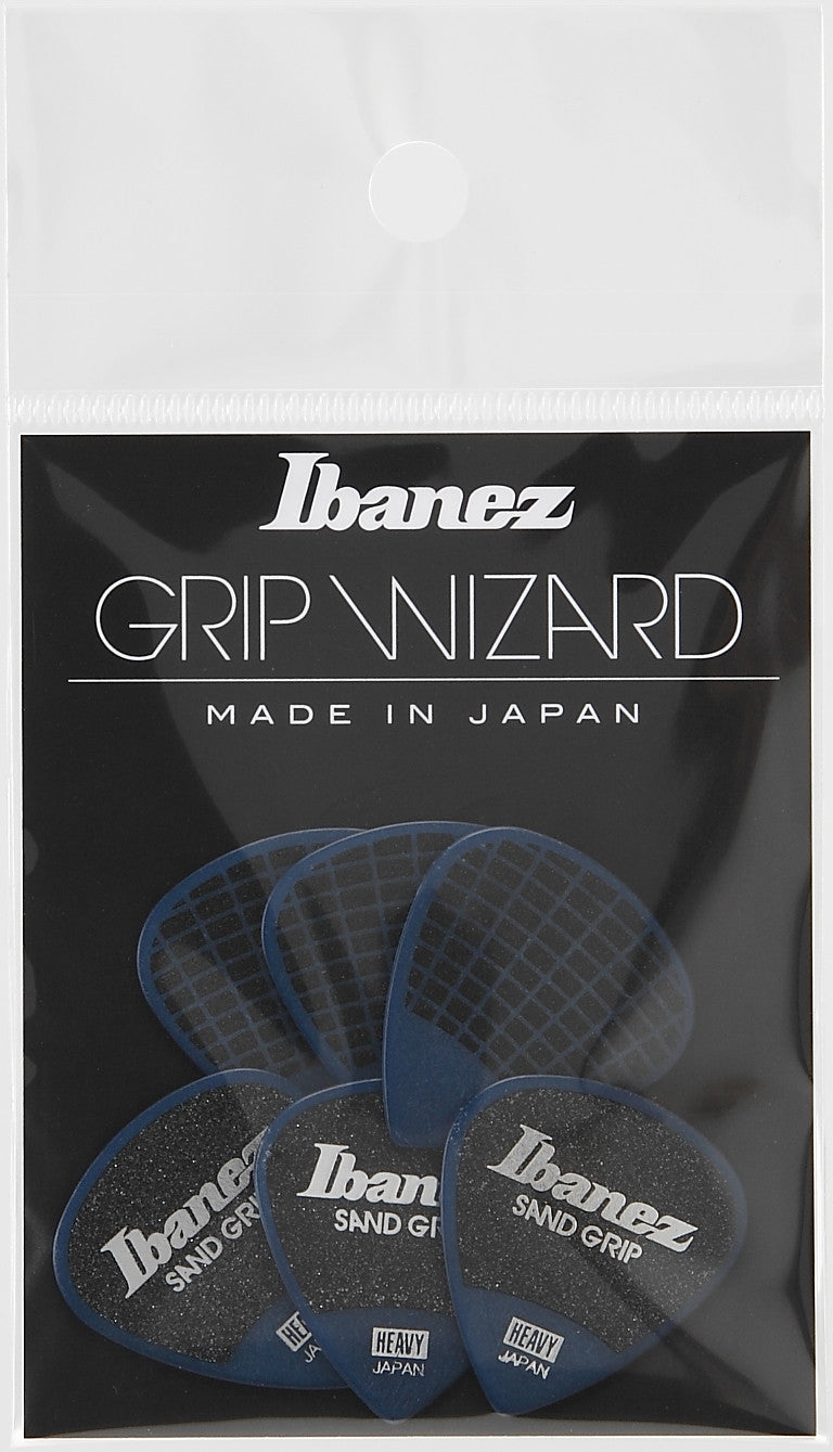 IBANEZ Grip Wizard Series Sand Grip Flat Pick - 6er Pack