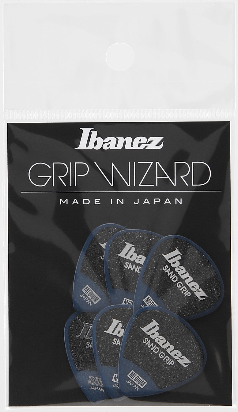 IBANEZ Grip Wizard Series Sand Grip Flat Pick - 6er Pack