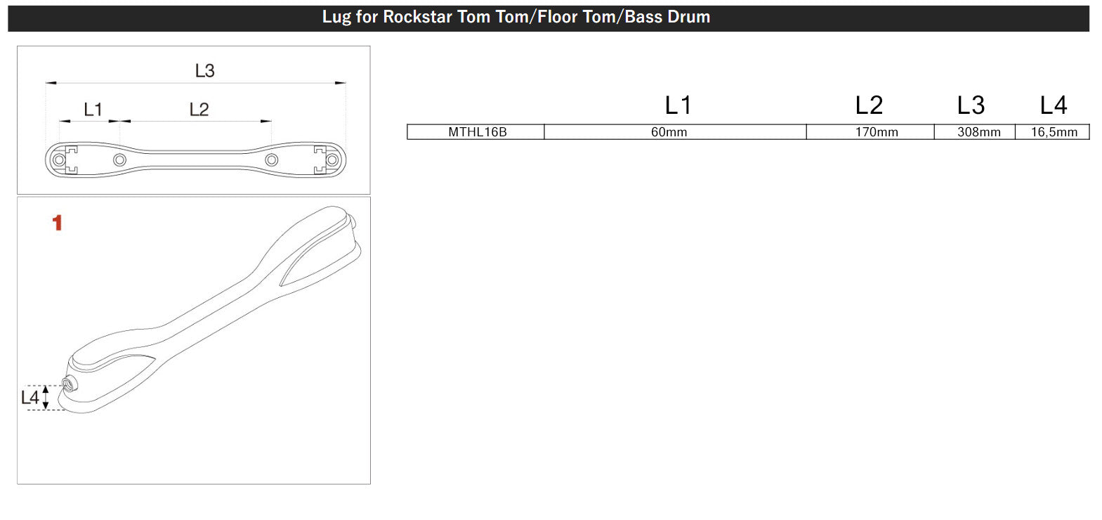 TAMA Spannböckchen für Rockstar Bassdrum