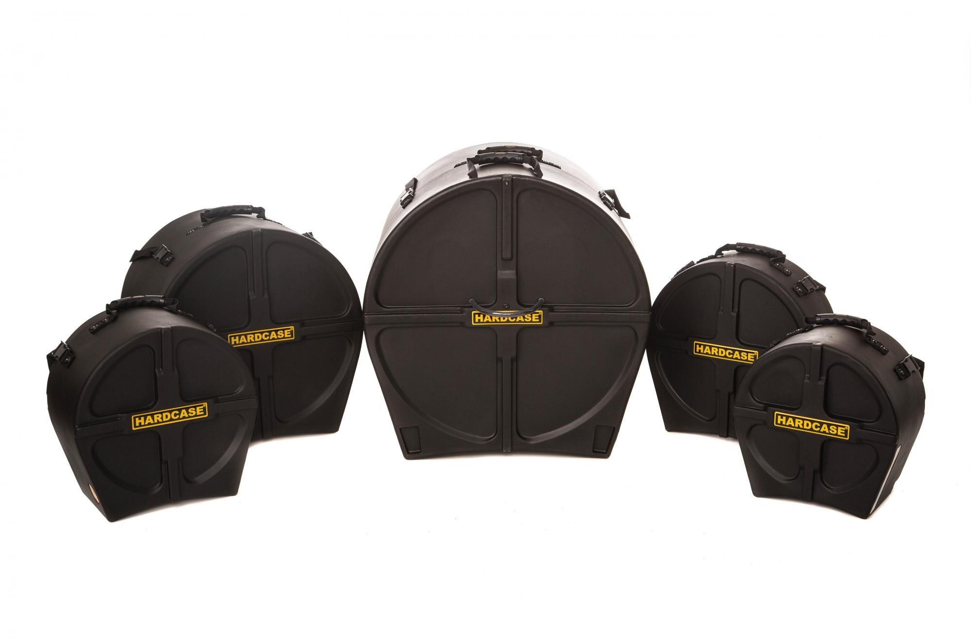 HARDCASE Standard Case Set - 22“ Bass Drum, 12“ Tom, 13“ Tom, 16“ Floor Tom, 14“ Snare Drum / Schaumstoffpads