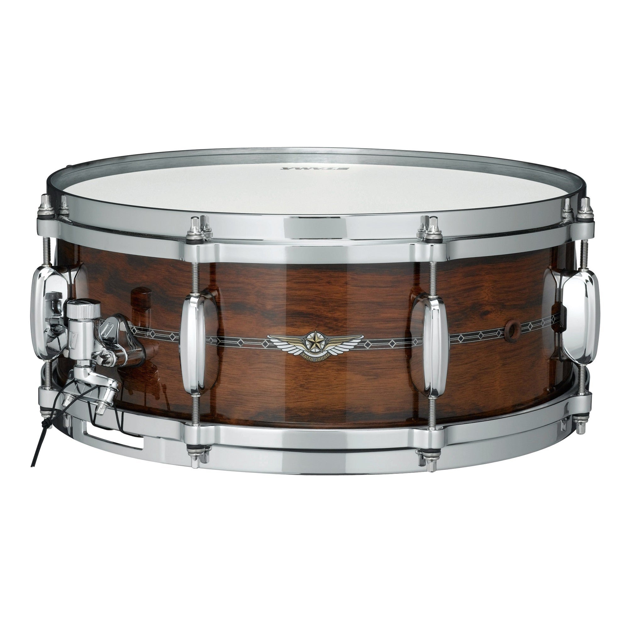 TAMA STAR Bubinga Snaredrum 14" x 5,5" - Natural Indian Laurel/Chrom HW - Outside Inlay