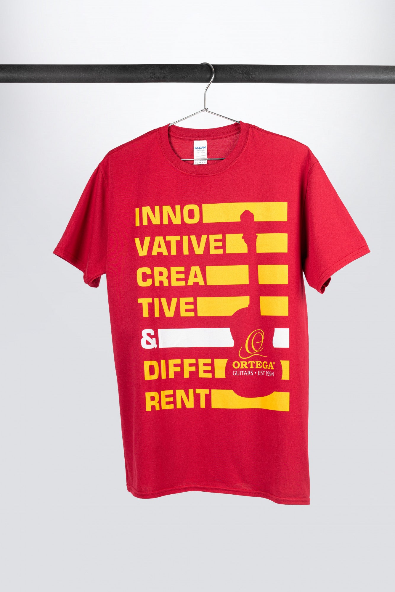 ORTEGA T-Shirt "Bars" - Burgundy Red