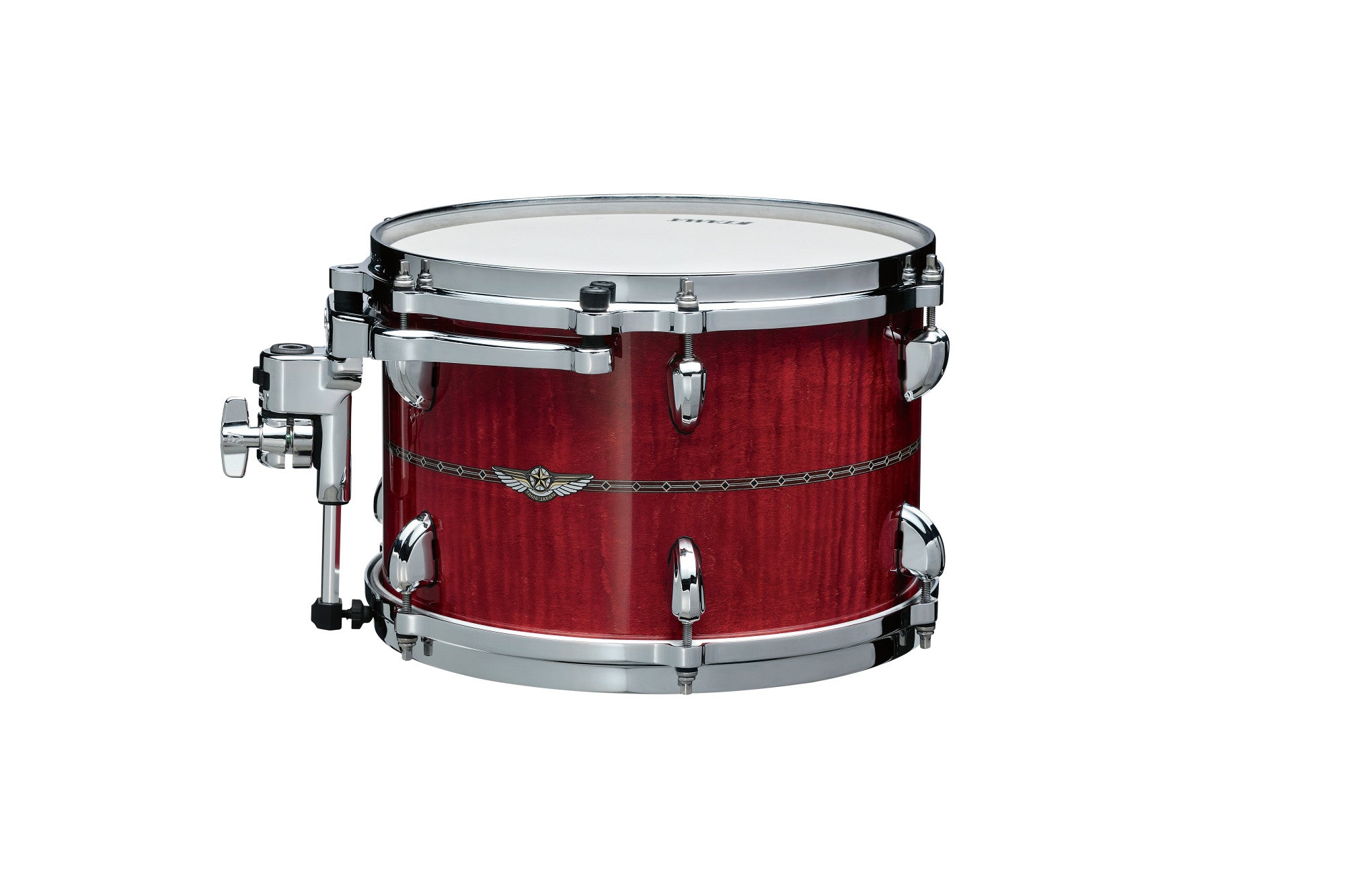 TAMA STAR Maple Rack Tom 12" x 9" - Raspberry Curly Maple/Chrom HW/mit Inlay (outside)