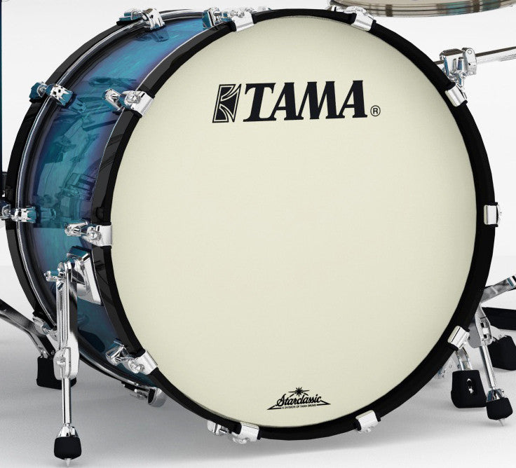 TAMA Starclassic Maple Lacquer Bass Drum 22" x 16" - Molten Electric Blue Burst/Chrom HW/ohne Tom Halter
