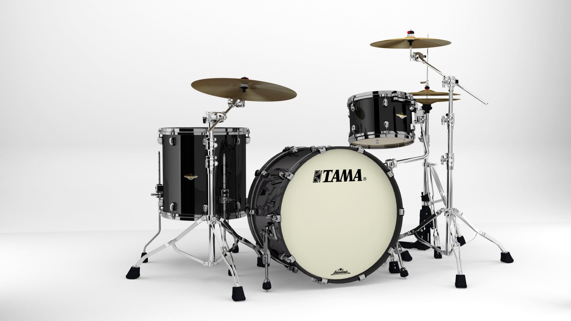 TAMA Starclassic Maple Lacquer Shell Kit 3 teilig - Piano Black/Black Nickel HW