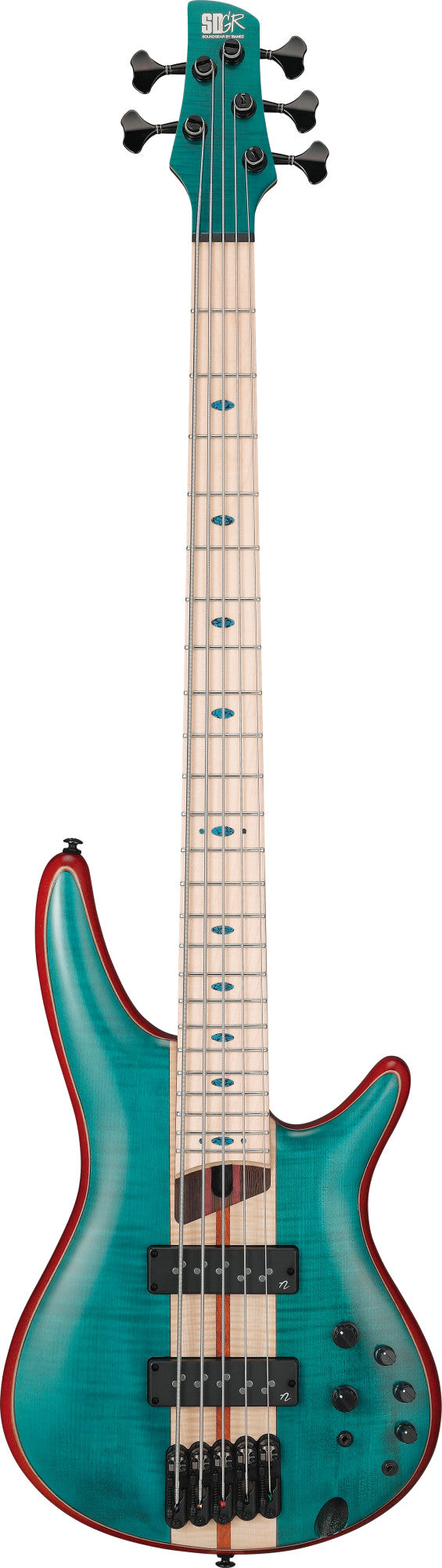 IBANEZ Premium SR E-Bass 5-String - Caribbean Green Low Gloss + Gigbag