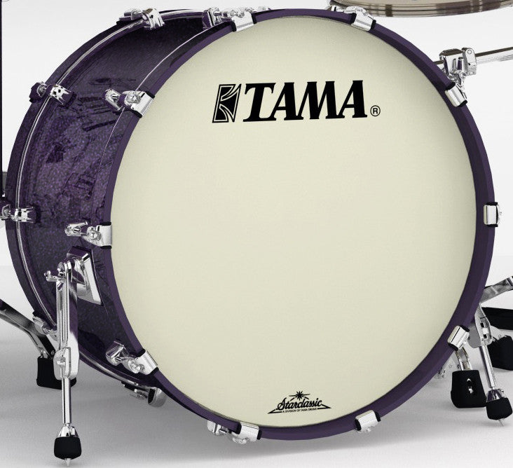TAMA Starclassic Maple Lacquer Bass Drum 22" x 14" - Deeper Purple/Chrom HW/ohne Tom Halter