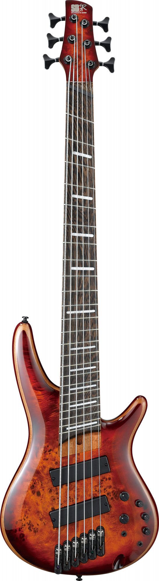 IBANEZ E-Bass SR-Serie Bass Workshop 6 String Multi Scale - Brown Topaz Burst
