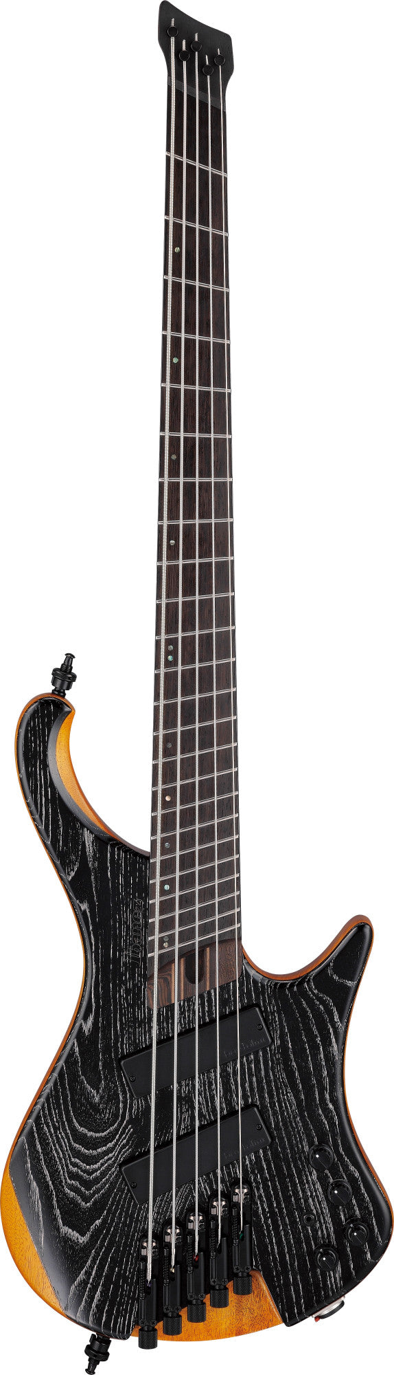 IBANEZ Bass Workshop EHB E-Bass 5-String Multi Scale - Silver Wave Black Low Gloss + Gigbag