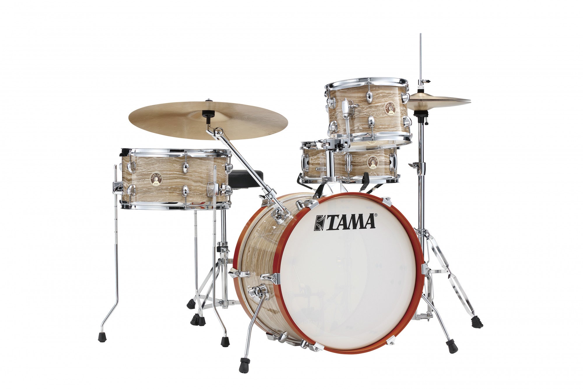 TAMA Club-Jam Shell Kit 4 teilig - Cream Marble Wrap/Chrom HW
