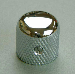 IBANEZ Potiknopf Metall - chrom mit Schraube für glatte Achsen