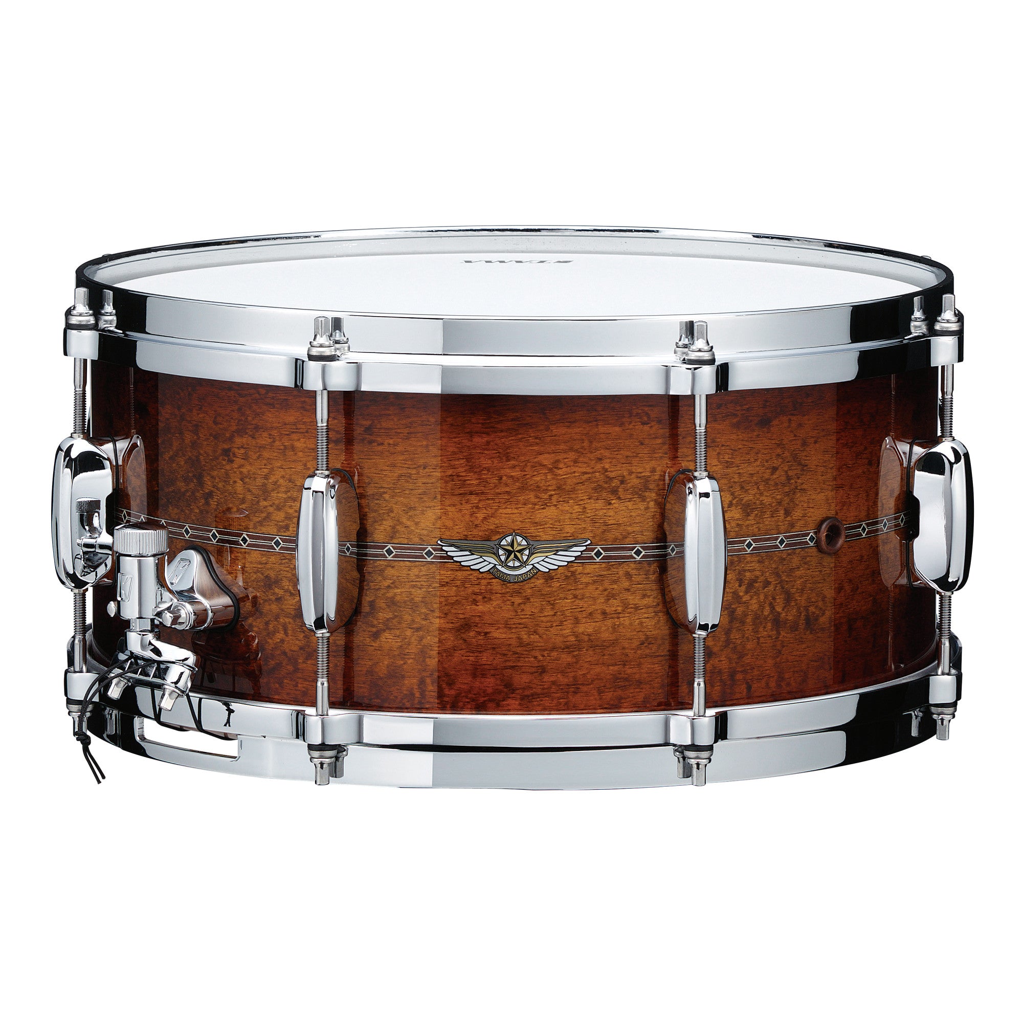 TAMA STAR Bubinga Snaredrum 14" x 8" - Sunset Australian Acaia Burst/Chrom HW - Outside Inlay