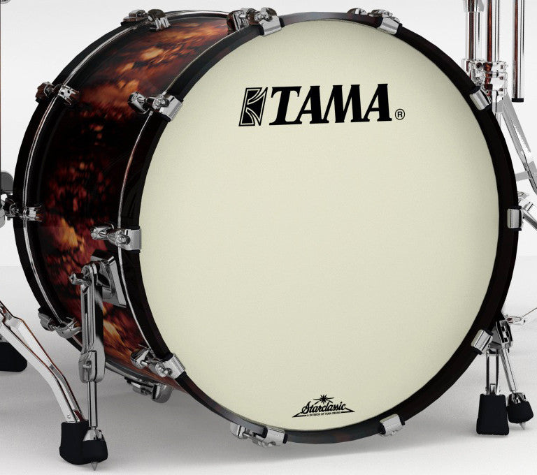 TAMA Starclassic Maple Lacquer Bass Drum 18" x 14" - Molten Brown Burst/Black Nickel HW/ohne Tom Halter